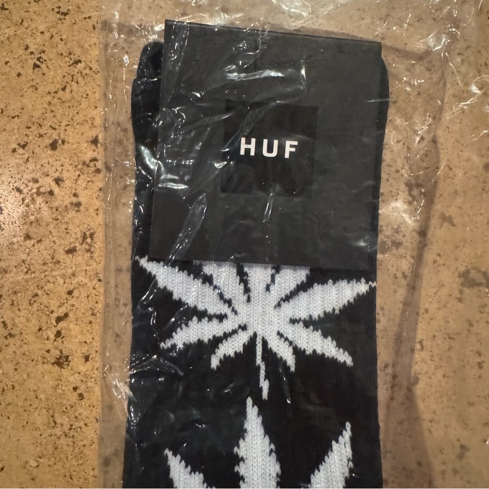 HUF plant life socks Black/white unisex one size fits all